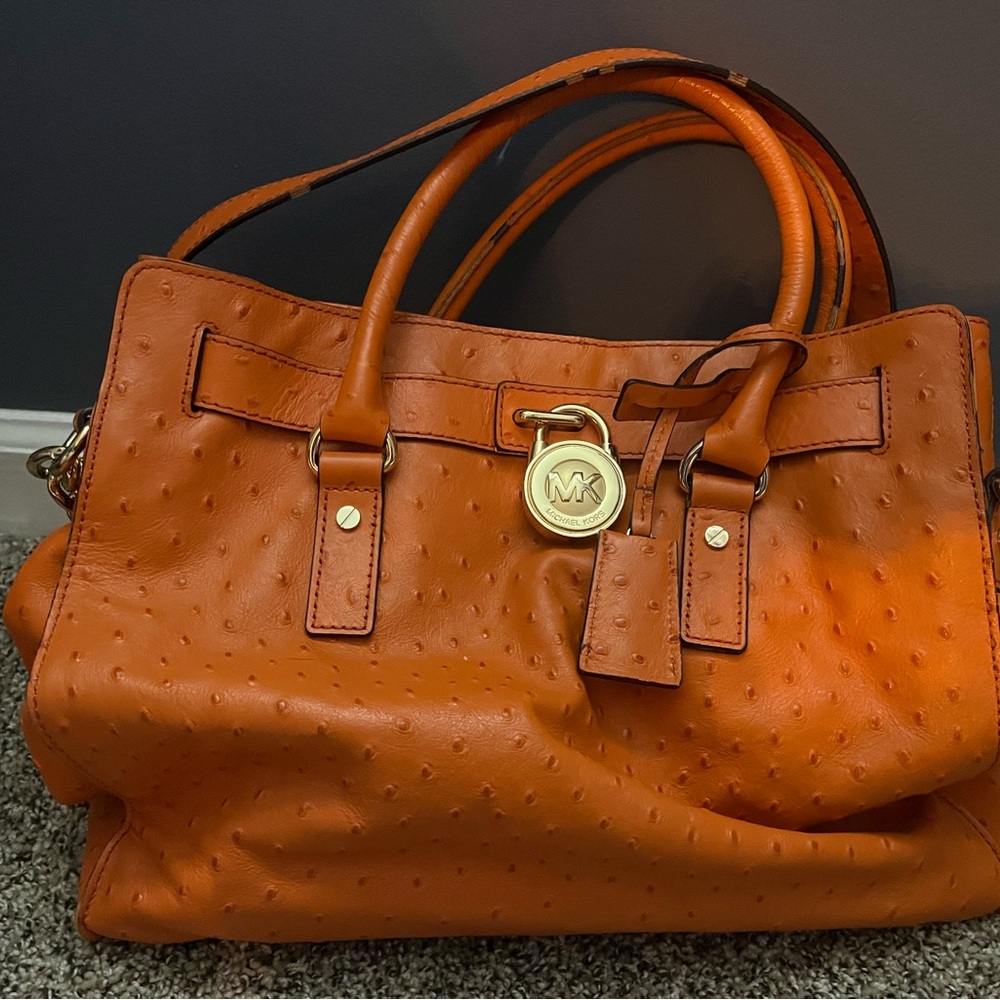 Michael Kors Vibrant Orange Hamilton Satchel